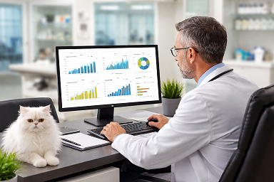 داشبورد مدیریتی نرم‌ افزار بیمارستان دامپزشکی